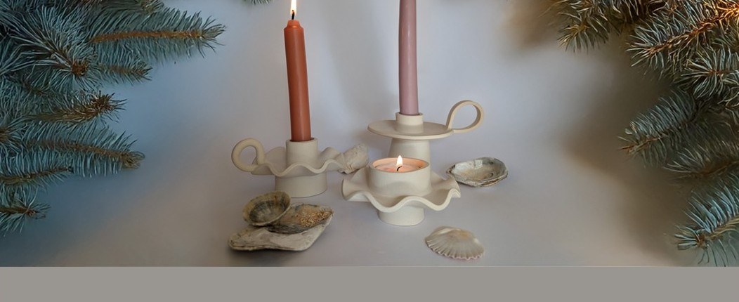 Candle holder thin webs banner